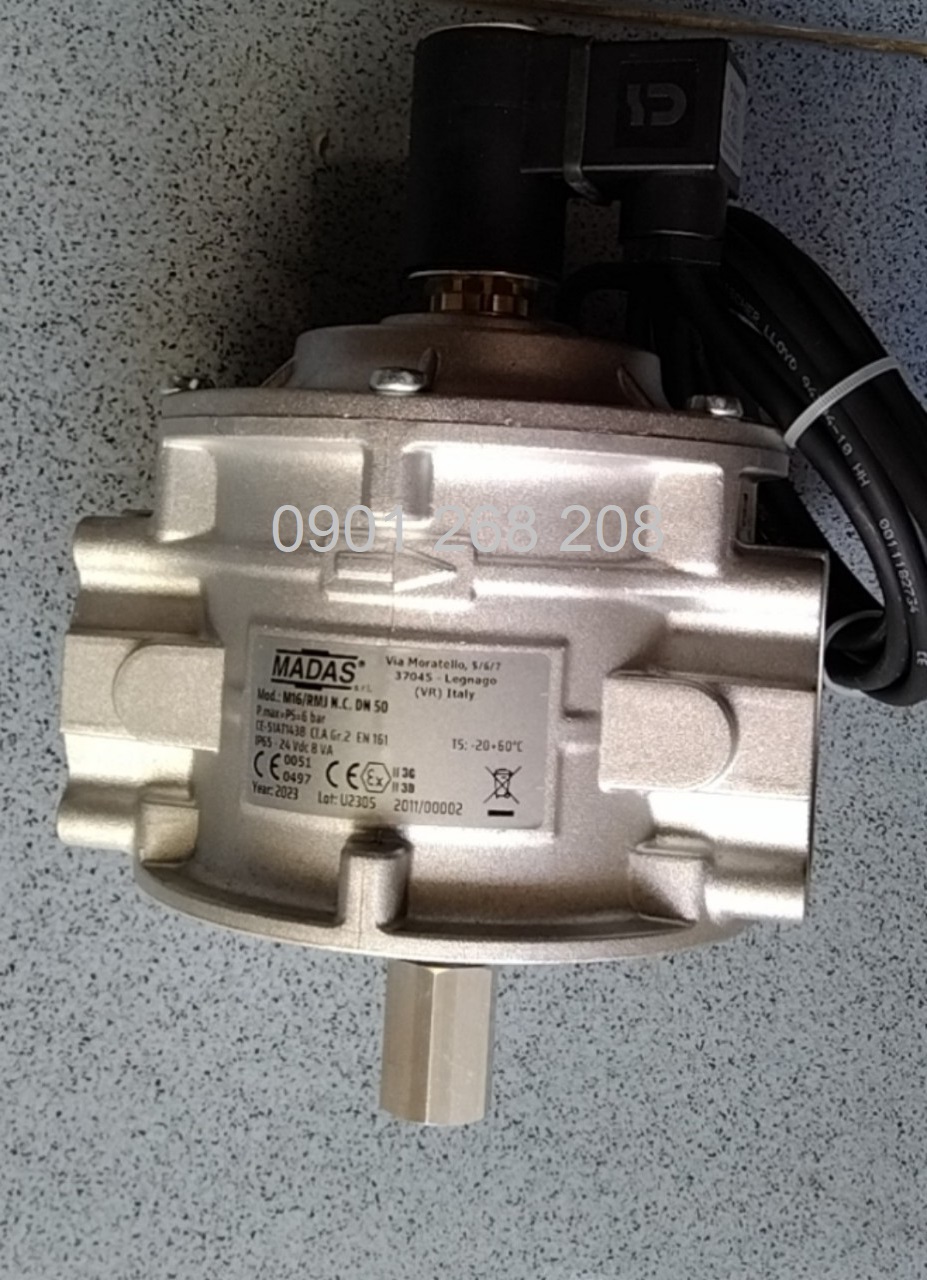 Solenoid valve Madas Reset bằng tay M16/RMJ N.C. DN50 24VDC